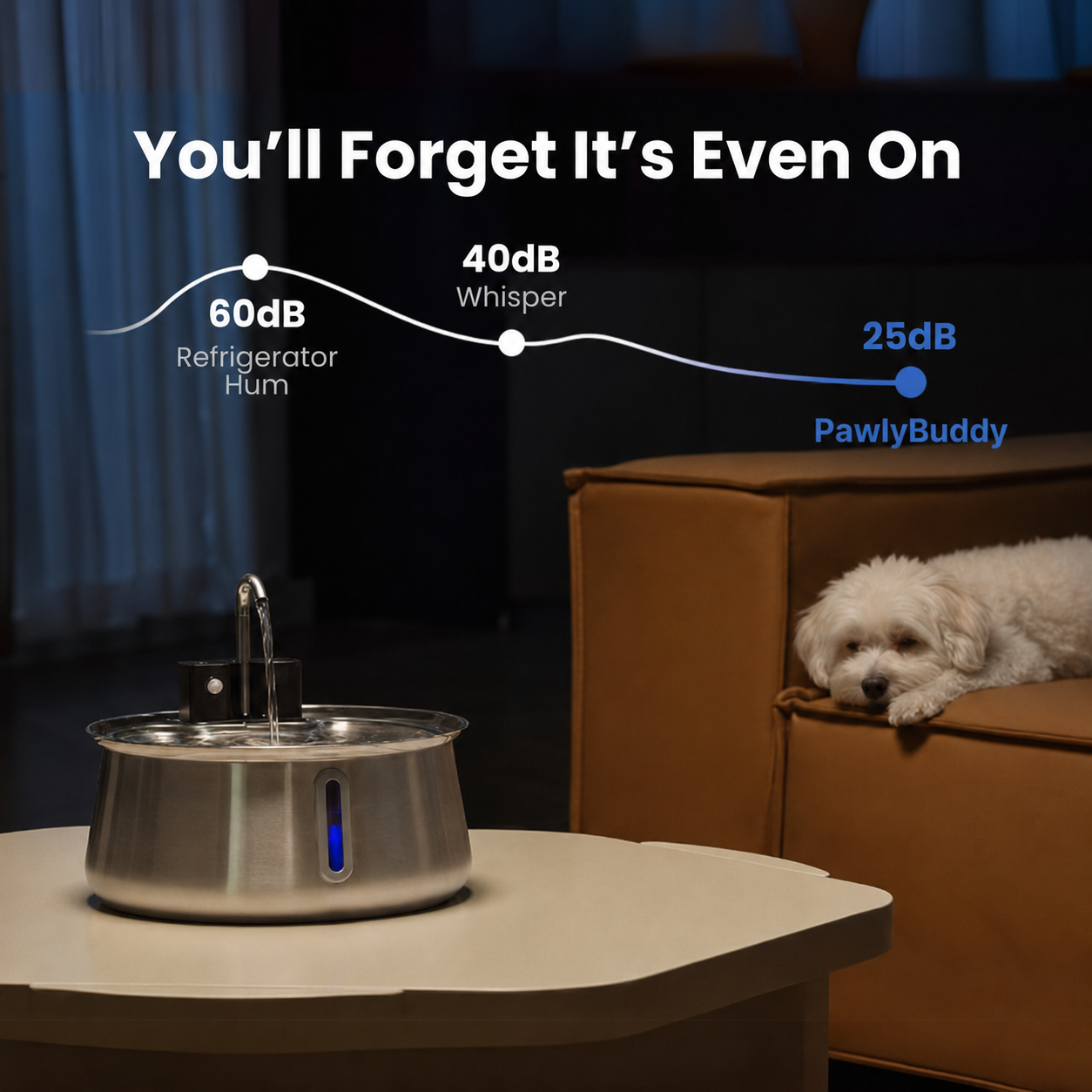 Stainless Steel Water Fountain Pet — PawlyBuddy™