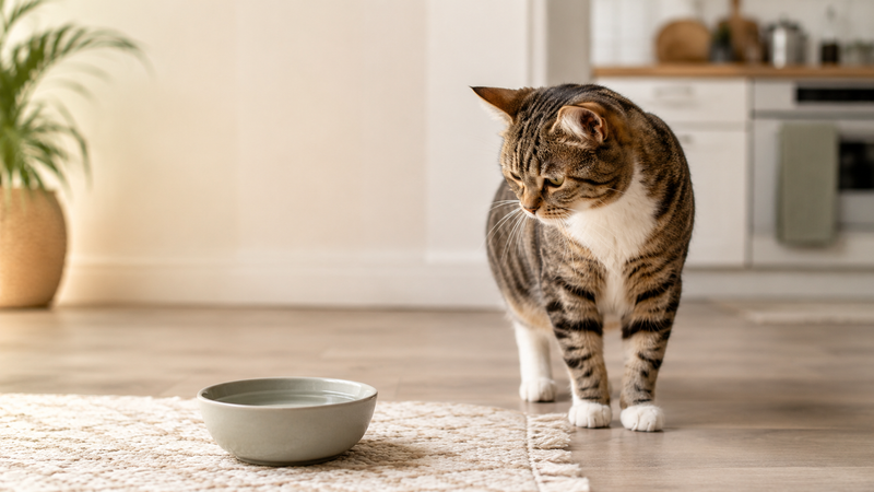 Chat avec la fontaine PawlyBuddy