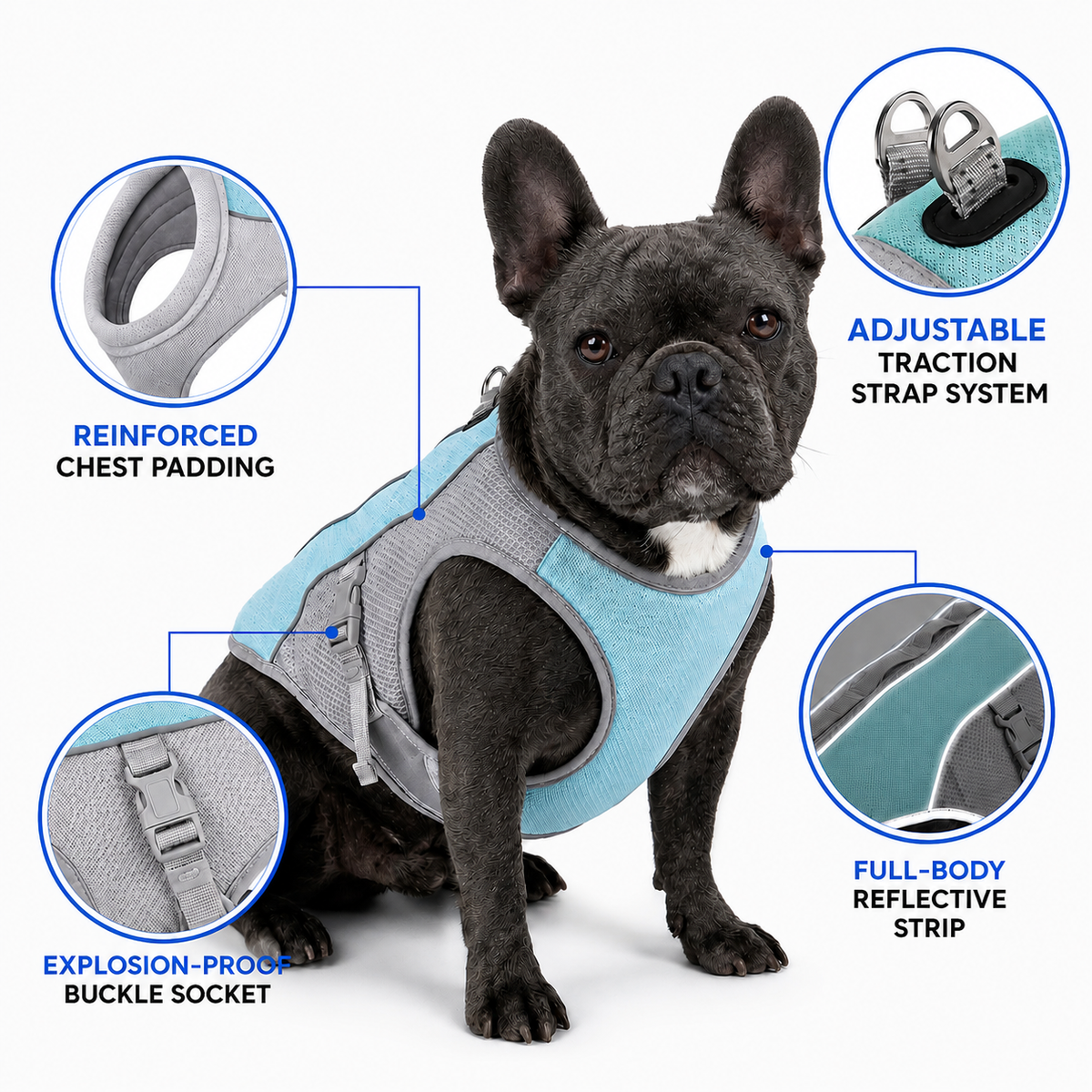 PawlyBuddy cooling vest fabric close-up